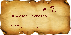 Albecker Teobalda névjegykártya